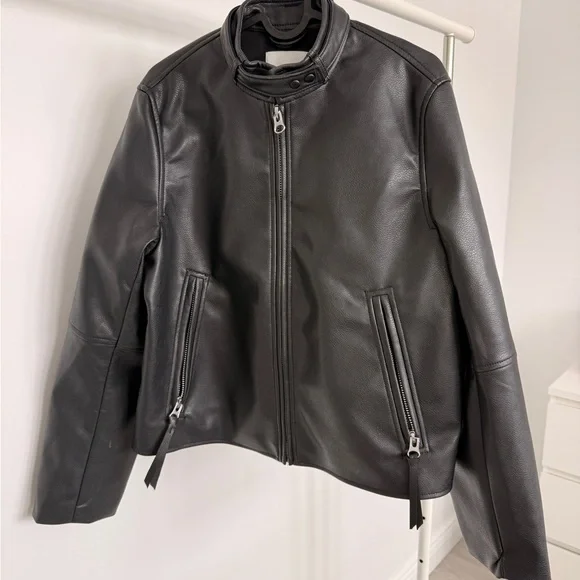 H&M Black Leather Jacket - Picture 1 of 7